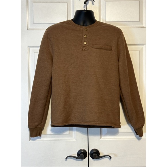 Coleman Men's Warm Sherpa Lined Secure Chest Pocket Henley Sweatshirt Medium - Picture 1 of 9